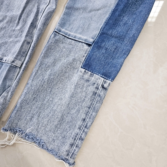PACSUN Patchwork Denim Cut Off Jeans Womens Size 23 - Picture 3 of 10